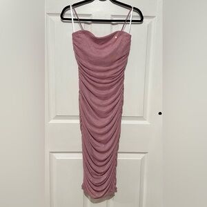 💗 *NEW* B. Smart - Women’s Mauve Pink Ruched Midi Dress